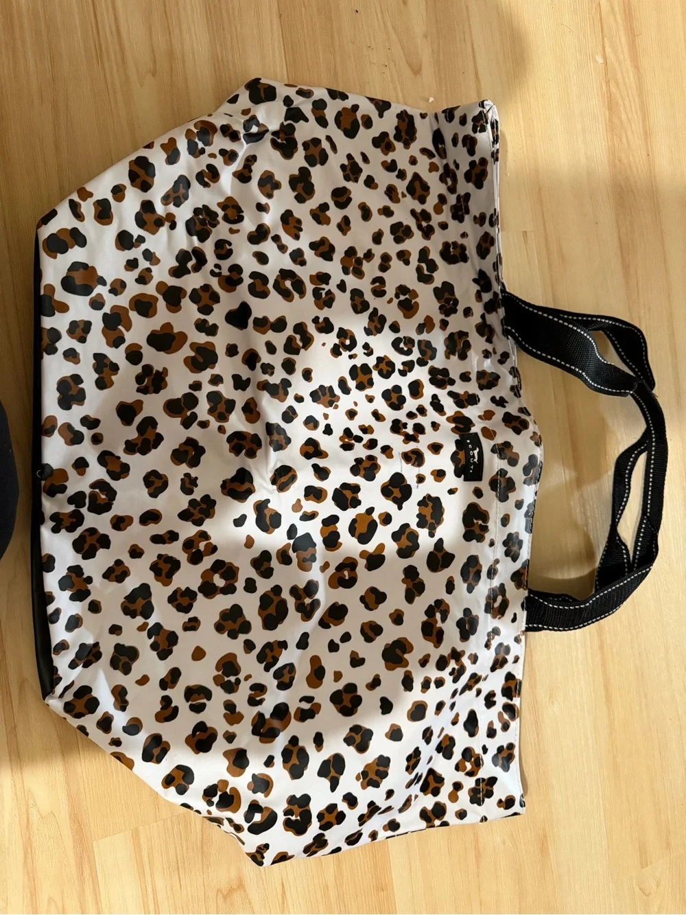 Scout Leopard Print Tote Bag in White, Brown & Black - Picture 1 of 4